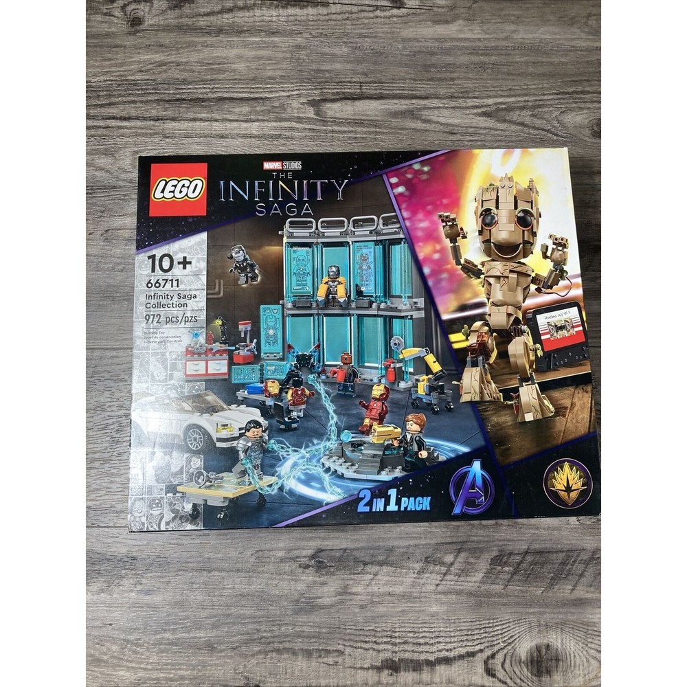 New LEGO 66711  Marvel Baby Groot  76217 Iron Man I76216 Infinity Saga 2-in-1